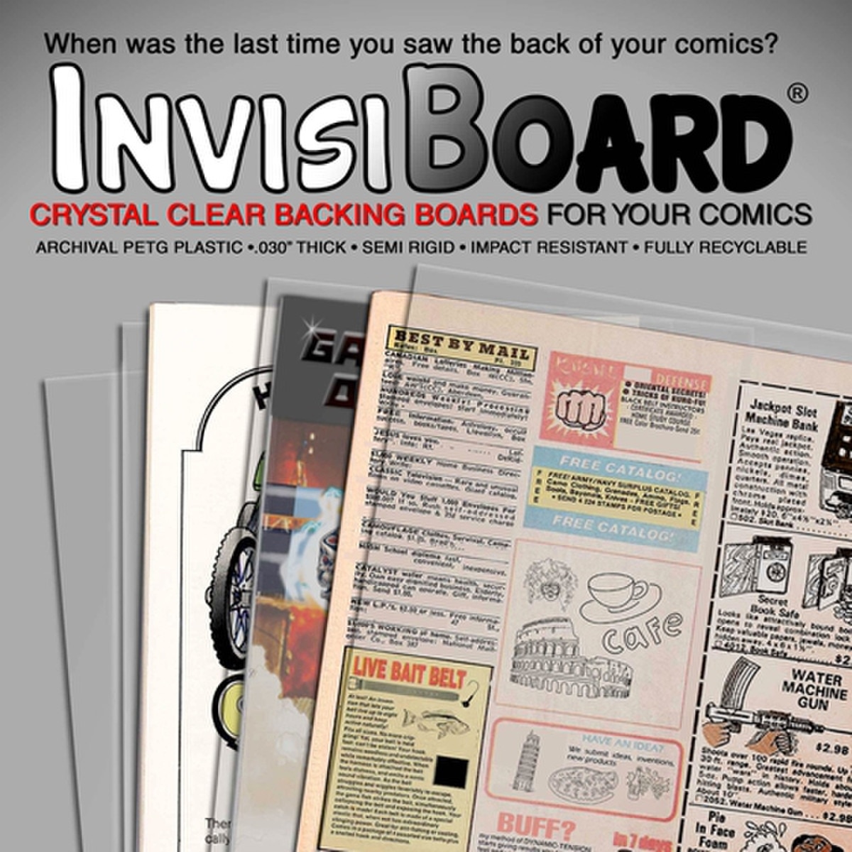 Slip sheet for clear comic backings